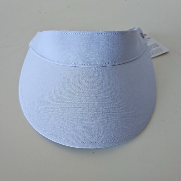 NWT LULULEMON SRNB Light Blue White Fast Paced Wide Ban Run Visor Hat Women's OS - Picture 2 of 10